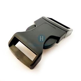 HEBILLA CURVA FINA 1" 25MM NEGRO